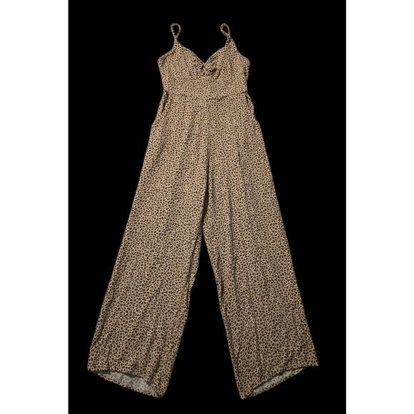 Blue Rain Pants - Blue Rain cheetah print romper with pockets, size small